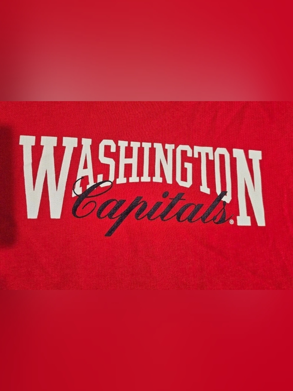 Women's Fanatics Washington Capitals Sweatshirt Red White Size XL - Picture 5 of 6